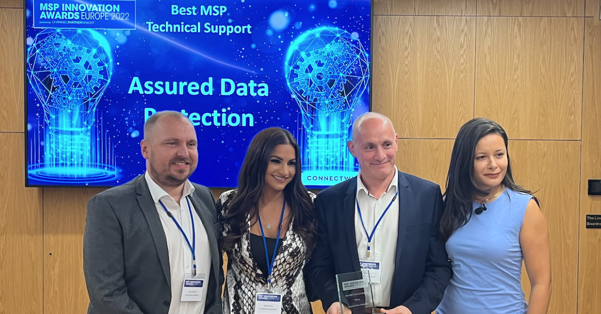 Assured Wins 'Best MSP Technical Support' Award at the MSP Innovation Awards